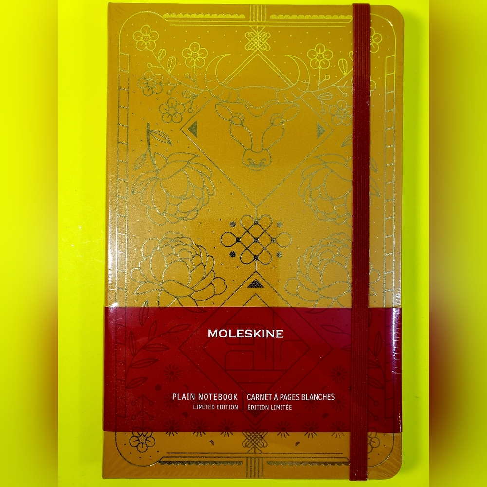 Moleskine Gold and Red Limited Edition Notebook - NWT